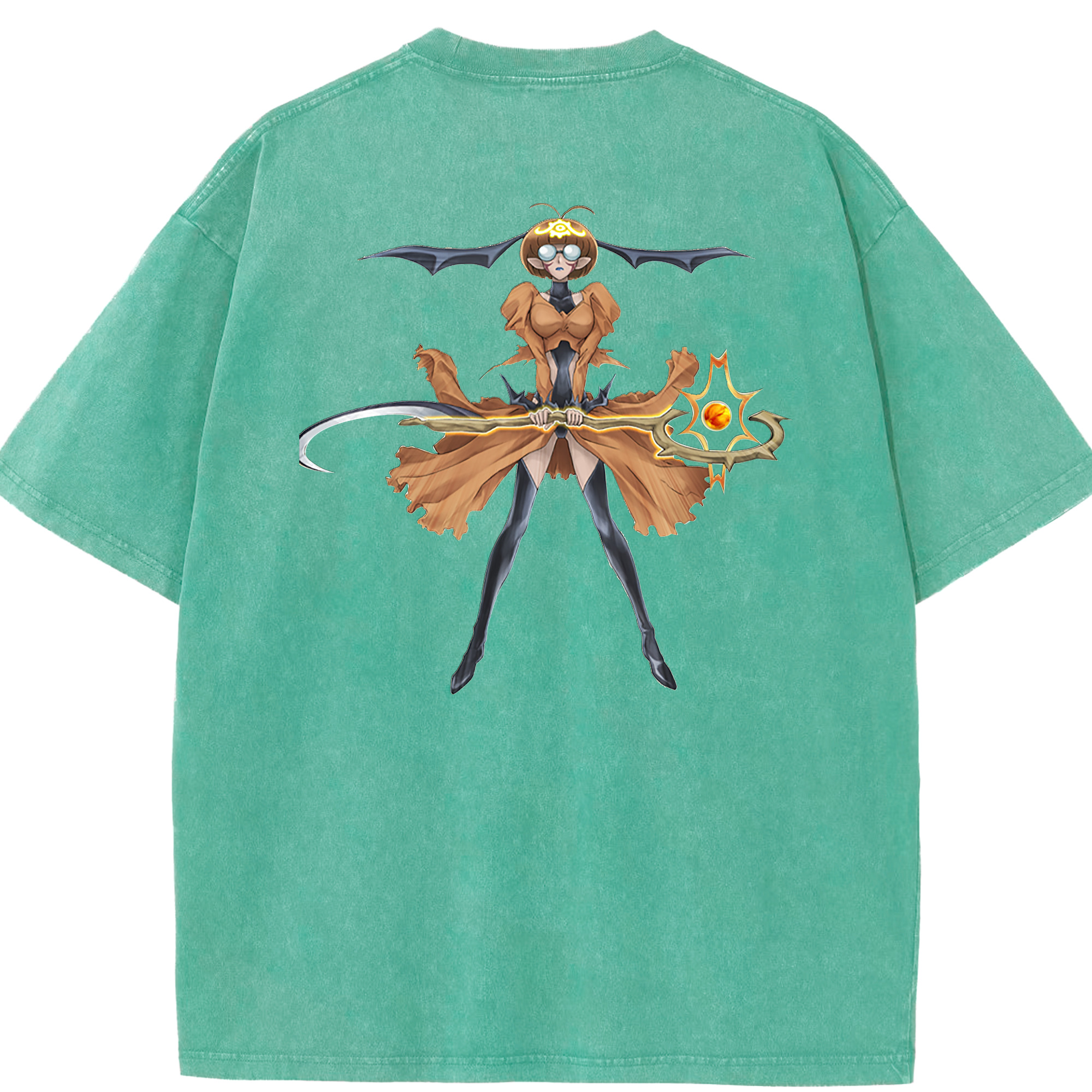 （画像用） 遊☆戯☆王 Yu-Gi-Oh! 綿100% ヴィンテージ風 半袖Tシャツ（背面プリント）
